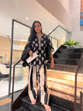 Monochrome Buti Kurta & Farshi Salwar Set